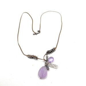 N2330 Silpada Sterling Silver SWEET TRINKET Amethyst Necklace